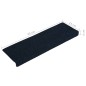 vidaXL Treppenmatten 15 Stk. Nadelvlies 65x21x4 cm Blau vidaXL Treppenmatten 15 Stk. Nadelvlies 65x21x4 cm Blau