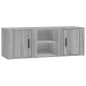 vidaXL TV-Schrank Grau Sonoma 100x31,5x35 cm Holzwerkstoff vidaXL TV-Schrank Grau Sonoma 100x31,5x35 cm Holzwerkstoff