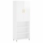 Highboard Hochglanz-Weiß 69,5x34x180 cm Holzwerkstoff Highboard Hochglanz-Weiß 69,5x34x180 cm Holzwerkstoff