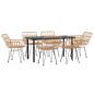 vidaXL 7-tlg. Garten-Essgruppe Poly Rattan vidaXL 7-tlg. Garten-Essgruppe Poly Rattan