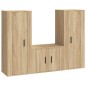 vidaXL 3-tlg. TV-Schrank-Set Sonoma-Eiche Holzwerkstoff vidaXL 3-tlg. TV-Schrank-Set Sonoma-Eiche Holzwerkstoff