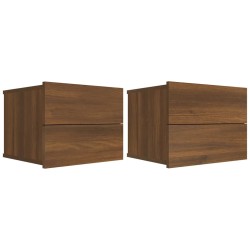vidaXL Nachttische 2 Stk. Braun Eichen-Optik 40x30x30 cm Holzwerkstoff