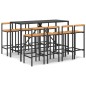 vidaXL 9-tlg. Gartenbar-Set Schwarz Poly Rattan & Massivholz Akazie vidaXL 9-tlg. Gartenbar-Set Schwarz Poly Rattan & Massivholz Akazie