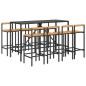 vidaXL 9-tlg. Gartenbar-Set Schwarz Poly Rattan & Massivholz Akazie vidaXL 9-tlg. Gartenbar-Set Schwarz Poly Rattan & Massivholz Akazie