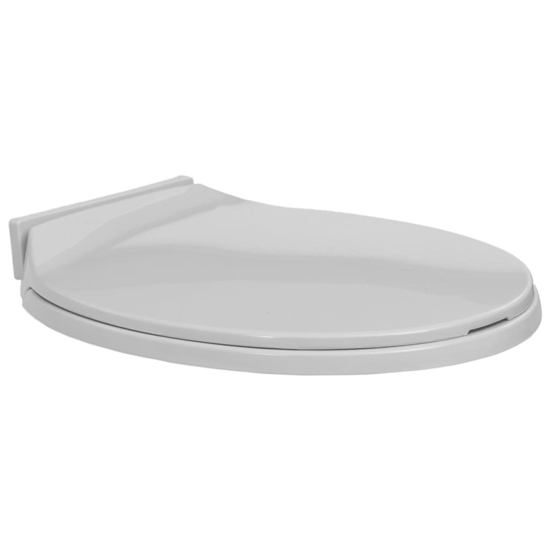 vidaXL Toilettensitz mit Absenkautomatik Hellgrau Oval vidaXL Toilettensitz mit Absenkautomatik Hellgrau Oval