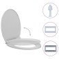 vidaXL Toilettensitz mit Absenkautomatik Hellgrau Oval vidaXL Toilettensitz mit Absenkautomatik Hellgrau Oval