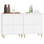 vidaXL Sideboards 2 Stk. Weiß 60x35x70 cm Holzwerkstoff vidaXL Sideboards 2 Stk. Weiß 60x35x70 cm Holzwerkstoff