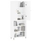 Highboard Hochglanz-Weiß 69,5x34x180 cm Holzwerkstoff Highboard Hochglanz-Weiß 69,5x34x180 cm Holzwerkstoff