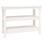 vidaXL Werkbank Weiß 110,5x50x80 cm Massivholz Kiefer vidaXL Werkbank Weiß 110,5x50x80 cm Massivholz Kiefer