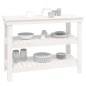 vidaXL Werkbank Weiß 110,5x50x80 cm Massivholz Kiefer vidaXL Werkbank Weiß 110,5x50x80 cm Massivholz Kiefer
