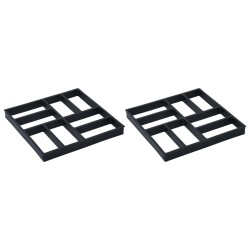 vidaXL Pflasterformen 2 Stk. 40 x 40 x 4 cm Kunststoff