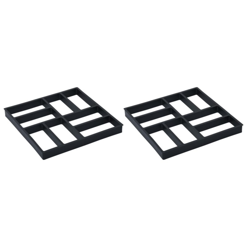 vidaXL Pflasterformen 2 Stk. 40 x 40 x 4 cm Kunststoff vidaXL Pflasterformen 2 Stk. 40 x 40 x 4 cm Kunststoff