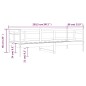 vidaXL Tagesbett Grau Massivholz Kiefer 80x200 cm vidaXL Tagesbett Grau Massivholz Kiefer 80x200 cm