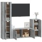 vidaXL 4-tlg. TV-Schrank-Set Betongrau Holzwerkstoff vidaXL 4-tlg. TV-Schrank-Set Betongrau Holzwerkstoff