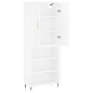 Highboard Hochglanz-Weiß 69,5x34x180 cm Holzwerkstoff Highboard Hochglanz-Weiß 69,5x34x180 cm Holzwerkstoff