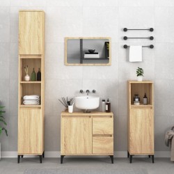 vidaXL Badschrank Sonoma-Eiche 30x30x100 cm Holzwerkstoff