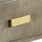 vidaXL Konsolentisch Grau mit Messing 110 x 35 x 76 cm Mangoholz Massiv vidaXL Konsolentisch Grau mit Messing 110 x 35 x 76 cm Mangoholz Massiv