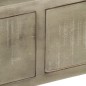 vidaXL Konsolentisch Grau mit Messing 110 x 35 x 76 cm Mangoholz Massiv vidaXL Konsolentisch Grau mit Messing 110 x 35 x 76 cm Mangoholz Massiv