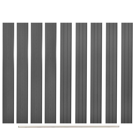 vidaXL Ersatz-Zaunbretter 9 Stk. WPC 170 cm Grau