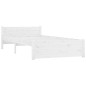 vidaXL Massivholzbett Weiß 75x190 cm vidaXL Massivholzbett Weiß 75x190 cm