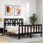 vidaXL Massivholzbett mit Kopfteil Schwarz 140x200 cm vidaXL Massivholzbett mit Kopfteil Schwarz 140x200 cm