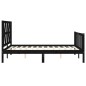 vidaXL Massivholzbett mit Kopfteil Schwarz 140x200 cm vidaXL Massivholzbett mit Kopfteil Schwarz 140x200 cm