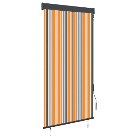vidaXL Außenrollo 80 x 250 cm Gelb und Blau
