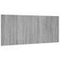 vidaXL Kopfteil Grau Sonoma 200x1,5x80 cm Holzwerkstoff