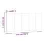 vidaXL Kopfteil Grau Sonoma 200x1,5x80 cm Holzwerkstoff