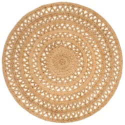 vidaXL Teppich Jute Handgeflochten 150 cm Rund