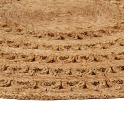vidaXL Teppich Jute Handgeflochten 150 cm Rund