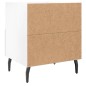 vidaXL Nachttisch Hochglanz-Weiß 40x35x47,5 cm Holzwerkstoff vidaXL Nachttisch Hochglanz-Weiß 40x35x47,5 cm Holzwerkstoff