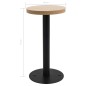 vidaXL Bistrotisch Hellbraun 40 cm MDF vidaXL Bistrotisch Hellbraun 40 cm MDF