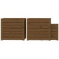 vidaXL 3-tlg. Gartenbox-Set Honigbraun Massivholz Kiefer vidaXL 3-tlg. Gartenbox-Set Honigbraun Massivholz Kiefer