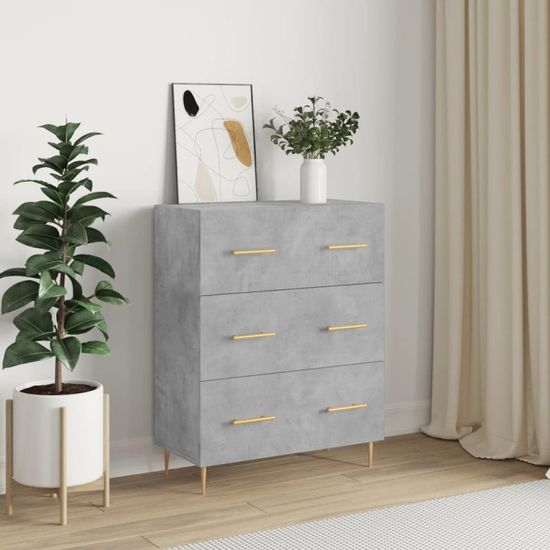vidaXL Sideboard Betongrau 69,5x34x90 cm Holzwerkstoff vidaXL Sideboard Betongrau 69,5x34x90 cm Holzwerkstoff