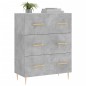 vidaXL Sideboard Betongrau 69,5x34x90 cm Holzwerkstoff vidaXL Sideboard Betongrau 69,5x34x90 cm Holzwerkstoff