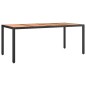 vidaXL 9-tlg. Garten-Essgruppe Schwarz Poly Rattan & Massivholz Akazie vidaXL 9-tlg. Garten-Essgruppe Schwarz Poly Rattan & Massivholz Akazie