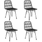vidaXL 5-tlg. Garten-Essgruppe Schwarz Poly Rattan vidaXL 5-tlg. Garten-Essgruppe Schwarz Poly Rattan