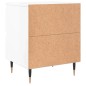 vidaXL Nachttisch Hochglanz-Weiß 40x35x50 cm Holzwerkstoff vidaXL Nachttisch Hochglanz-Weiß 40x35x50 cm Holzwerkstoff
