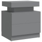 vidaXL Nachttisch Grau 45x35x52 cm Holzwerkstoff vidaXL Nachttisch Grau 45x35x52 cm Holzwerkstoff