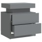 vidaXL Nachttisch Grau 45x35x52 cm Holzwerkstoff vidaXL Nachttisch Grau 45x35x52 cm Holzwerkstoff