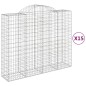 vidaXL Gabionen mit Hochbogen 15Stk. 200x50x160/180cm Verzinktes Eisen vidaXL Gabionen mit Hochbogen 15Stk. 200x50x160/180cm Verzinktes Eisen