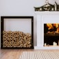vidaXL Kaminholzregal Schwarz 100x25x100 cm Massivholz Kiefer vidaXL Kaminholzregal Schwarz 100x25x100 cm Massivholz Kiefer