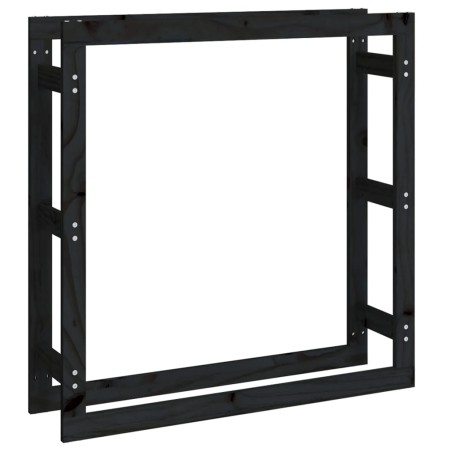 vidaXL Kaminholzregal Schwarz 100x25x100 cm Massivholz Kiefer