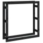vidaXL Kaminholzregal Schwarz 100x25x100 cm Massivholz Kiefer vidaXL Kaminholzregal Schwarz 100x25x100 cm Massivholz Kiefer