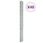 vidaXL Zaunpfosten 40 Stk. Silbern 220 cm Verzinkter Stahl vidaXL Zaunpfosten 40 Stk. Silbern 220 cm Verzinkter Stahl