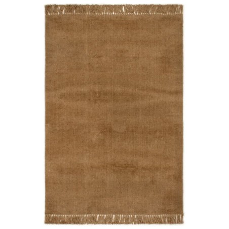 vidaXL Teppich mit Fransen 80x160 cm Jute