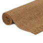 vidaXL Teppich mit Fransen 80x160 cm Jute vidaXL Teppich mit Fransen 80x160 cm Jute