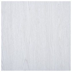vidaXL Laminat Dielen Selbstklebend 5,11 m² PVC Weiß 