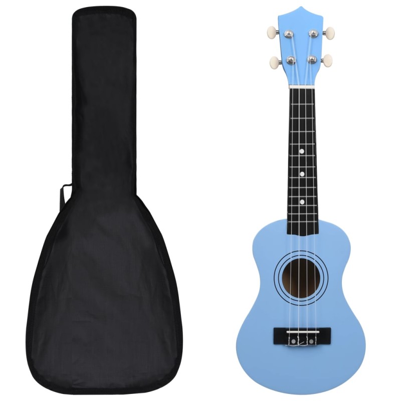 vidaXL Sopran-Ukulele-Set mit Tasche für Kinder Babyblau 21" vidaXL Sopran-Ukulele-Set mit Tasche für Kinder Babyblau 21"